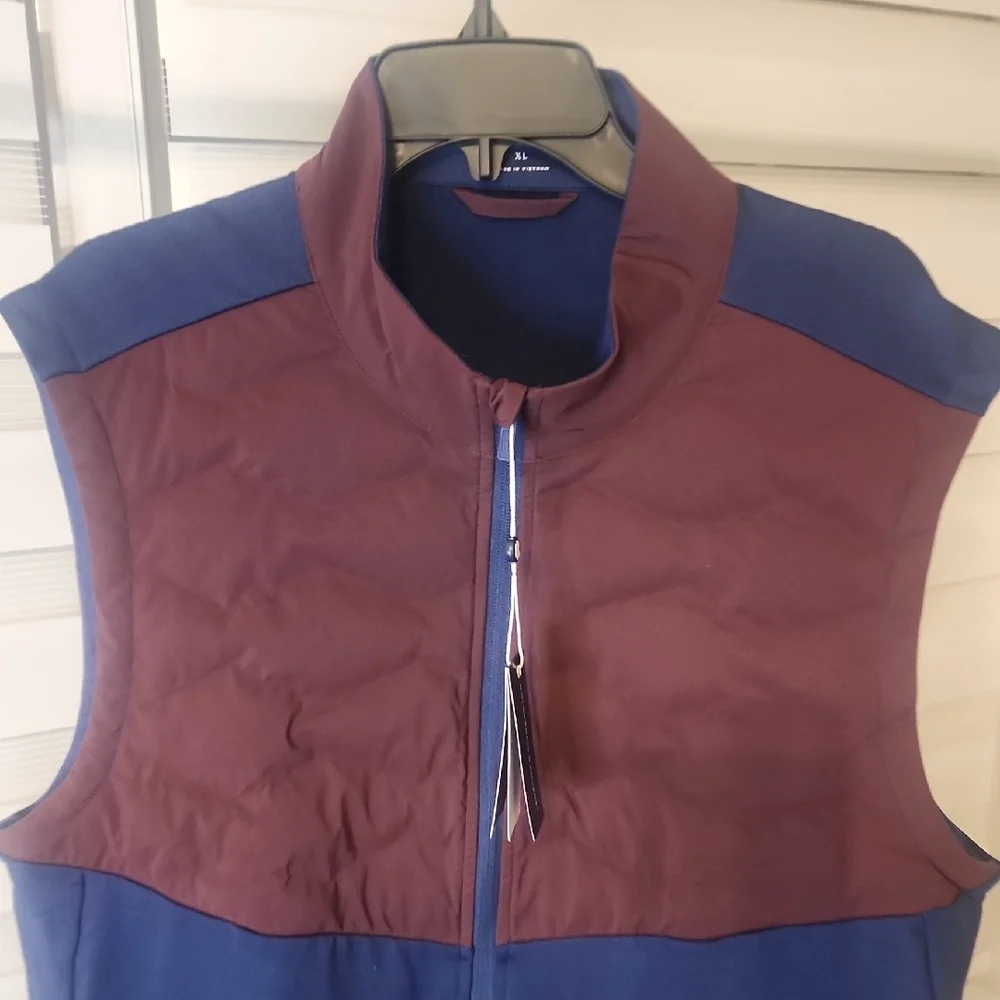 HOLDERNESS & BOURNE The Morris Vest Golf Full Zip $265 Size XL
